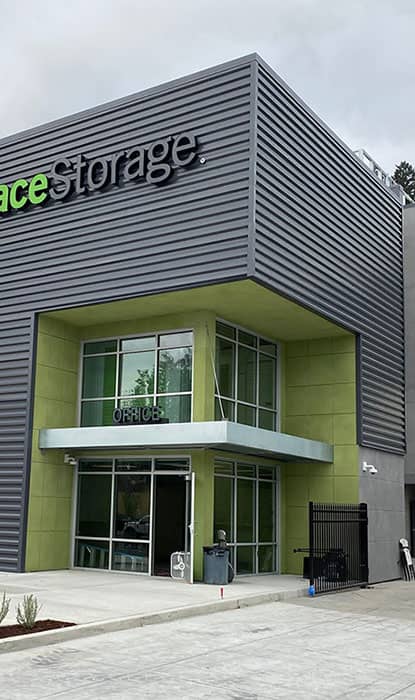 Font Facade of Extra Space Storage Building